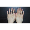 R-1411  12Pcs/Set European Style Gold Plated Alloy Hollow Out Flower Shape Carved Crystal Knuckle Nail Finger Midi Rings Set Jewelry