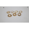 R-1411  12Pcs/Set European Style Gold Plated Alloy Hollow Out Flower Shape Carved Crystal Knuckle Nail Finger Midi Rings Set Jewelry