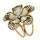 P-0339 Boho Style Vintage Gold Silver Plated Alloy  2 Colors Charm With Rhinestone Flower Shape Scarf Buckle Brooch Women & Girl Accessory