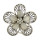 P-0339 Boho Style Vintage Gold Silver Plated Alloy 2 Colors Charm With Rhinestone Flower Shape Scarf Buckle Brooch Women & Girl Accessory