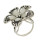 P-0339 Boho Style Vintage Gold Silver Plated Alloy 2 Colors Charm With Rhinestone Flower Shape Scarf Buckle Brooch Women & Girl Accessory