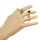 R-1415 4Pcs/Set Bohemian Vintage Style Gold Plated Alloy crystal rhinestone Resin bead Knuckle Nail Midi Rings Jewelry
