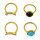 R-1415 4Pcs/Set Bohemian Vintage Style Gold Plated Alloy crystal rhinestone Resin bead Knuckle Nail Midi Rings Jewelry