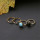 R-1415 4Pcs/Set Bohemian Vintage Style Gold Plated Alloy crystal rhinestone Resin bead Knuckle Nail Midi Rings Jewelry