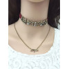 N-6479 bohemian vintage style silver plated black leather bird shape pendant necklace for women jewelry