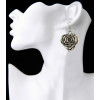 E-3887 Bohemian Vintage Silver Plated Flower shape pendant Earring Hook Earrings for Women