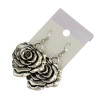 E-3887 Bohemian Vintage Silver Plated Flower shape pendant Earring Hook Earrings for Women