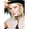 N-6474 New Fashion 2 Styles Black Lace Leather Chain Shape Choker Pendant Necklace for Women Jewelry
