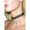 N-6474 New Fashion 2 Styles Black Lace Leather Chain Shape Choker Pendant Necklace for Women Jewelry