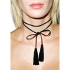 N-6474 New Fashion 2 Styles Black Lace Leather Chain Shape Choker Pendant Necklace for Women Jewelry