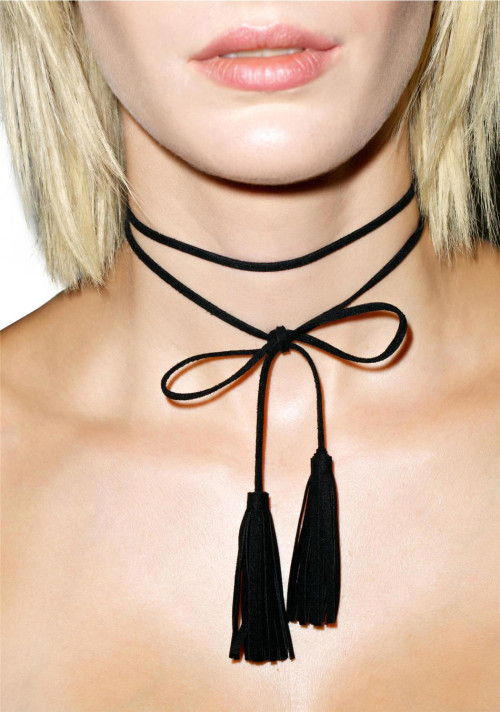 N-6474 New Fashion 2 Styles Black Lace Leather Chain Shape Choker Pendant Necklace for Women Jewelry
