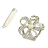 P-0341 Boho Style Vintage Gold Silver Plated Alloy 2 colors pearl with Flower Shape crystal Scarf Buckle Brooch Women & Girl Accessory