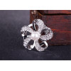 P-0341 Boho Style Vintage Gold Silver Plated Alloy 2 colors pearl with Flower Shape crystal Scarf Buckle Brooch Women & Girl Accessory