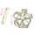 P-0391 Boho Style Vintage Gold Silver Gold Plated Alloy 2 colors  V Shape with Rhinestone Scarf Buckle Brooch Women & Girl Accessory
