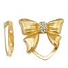 P-0343 2 Colors New Fashion Silver Gold Plated Charm Rhinestone Bowknot Shape Scarf Buckle Brooch Women Jewelry
