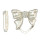 P-0343 2 Colors New Fashion Silver Gold Plated Charm Rhinestone Bowknot Shape Scarf Buckle Brooch Women Jewelry