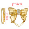 P-0343 2 Colors New Fashion Silver Gold Plated Charm Rhinestone Bowknot Shape Scarf Buckle Brooch Women Jewelry