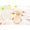 P-0343 2 Colors New Fashion Silver Gold Plated Charm Rhinestone Bowknot Shape Scarf Buckle Brooch Women Jewelry