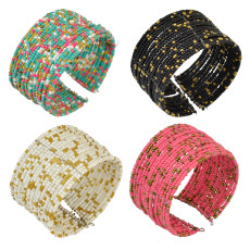 B-0815 4 Colors Choice Bohemian Style Handmade 17 Layers Set Colorful beads Cuff
