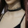 N-6486 Fashion Style Gold Plated Black Long Leather Chain Pendant Necklace for Women Jewelry