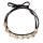 N-6486 Fashion Style Gold Plated Black Long Leather Chain Pendant Necklace for Women Jewelry