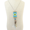 N-6484 5 Colors Bohemian Silver Fashion Necklaces Resin Beaded feather Chain Tassel Turkish Necklace Jewelry