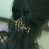 F-0366 2 Styles 2 Colors Minimalist Gold Silver Hollow Geometric Metal Hairpin Hair Clip Hair Jewelry