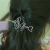 F-0366 2 Styles 2 Colors Minimalist Gold Silver Hollow Geometric Metal Hairpin Hair Clip Hair Jewelry