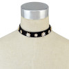N-6497  Women Black Retro Velvet  Crystal Collars Necklace Choker Short Clavicle Chain