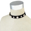 N-6497  Women Black Retro Velvet  Crystal Collars Necklace Choker Short Clavicle Chain
