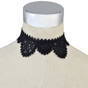 N-6498  Women's Fashion Sexy Black Lace Choker Necklace for Party