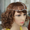F-0375 new fashion 3 Colors resin beads silver plated alloy chain hairband hair jewelry for women accessory