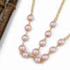 F-0374 New Fashion Pink Beads Goldplated Alloy Chain Hairband Head jewelry for women Accessory