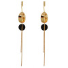 E-3895 Disc Metal Long Chain Tassel Personality Fashionable Drop Earring for Women