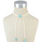 N-6504 Handmade Long Velvet Rope Leather Chain  Natural Turquoise Pendants Choker Necklace