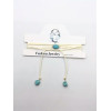 N-6504 Handmade Long Velvet Rope Leather Chain  Natural Turquoise Pendants Choker Necklace