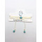 N-6504 Handmade Long Velvet Rope Leather Chain  Natural Turquoise Pendants Choker Necklace