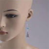 E-3897 Fashion Silver Plated 8 Styles Resin Beads Dangle Earring for Women Jewerly