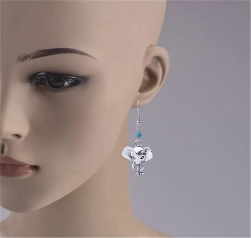 E-3897 Fashion Silver Plated 8 Styles Resin Beads Dangle Earring for Women Jewerly
