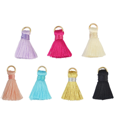 E-3899 100pcs 22 mm Length Mixed Small Silk Cotton Thread Tassels Fringe for Women Earrings DIY Jewelry Findings Wholesale