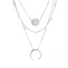 N-6526 European Fashion Silver Plated Choker Necklace Hollow Out Flower Crescent Pendant Necklaces Women Jewelry