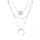 N-6526 European Fashion Silver Plated Choker Necklace Hollow Out Flower Crescent Pendant Necklaces Women Jewelry