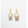 E-3905 Luxury Shell Beads Alloy Gold Plated Stud Drop Tassel Earring for Women 2 Colors