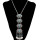 N-6530 B-0824 Bohemian Vintage Silver Inlay Resin Bead Coins Tassels Pendant Necklace Bracelets For Women Set Jewelry