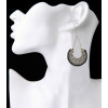 E-3907 Fashion Vintage Bohemian Style Silver Plated Carving Crysatl Dangle Earrings for Women Jewelry