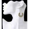 E-3907 Fashion Vintage Bohemian Style Silver Plated Carving Crysatl Dangle Earrings for Women Jewelry