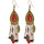E-3908 * Boho Retro Brown Long Tassel Drop Beaded Charms Earring Fish Hook Dangle Earrings 4 Colors