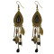 E-3908 * Boho Retro Brown Long Tassel Drop Beaded Charms Earring Fish Hook Dangle Earrings 4 Colors