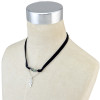N-6535 2 Pcs/set Fashion Lace Metal Stitching Collar Necklace Leaf Pendants for Women Jewelry