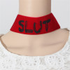 N-6545 Women Fashion Retro  Velvet  Collars Necklace Choker Short Clavicle Chain